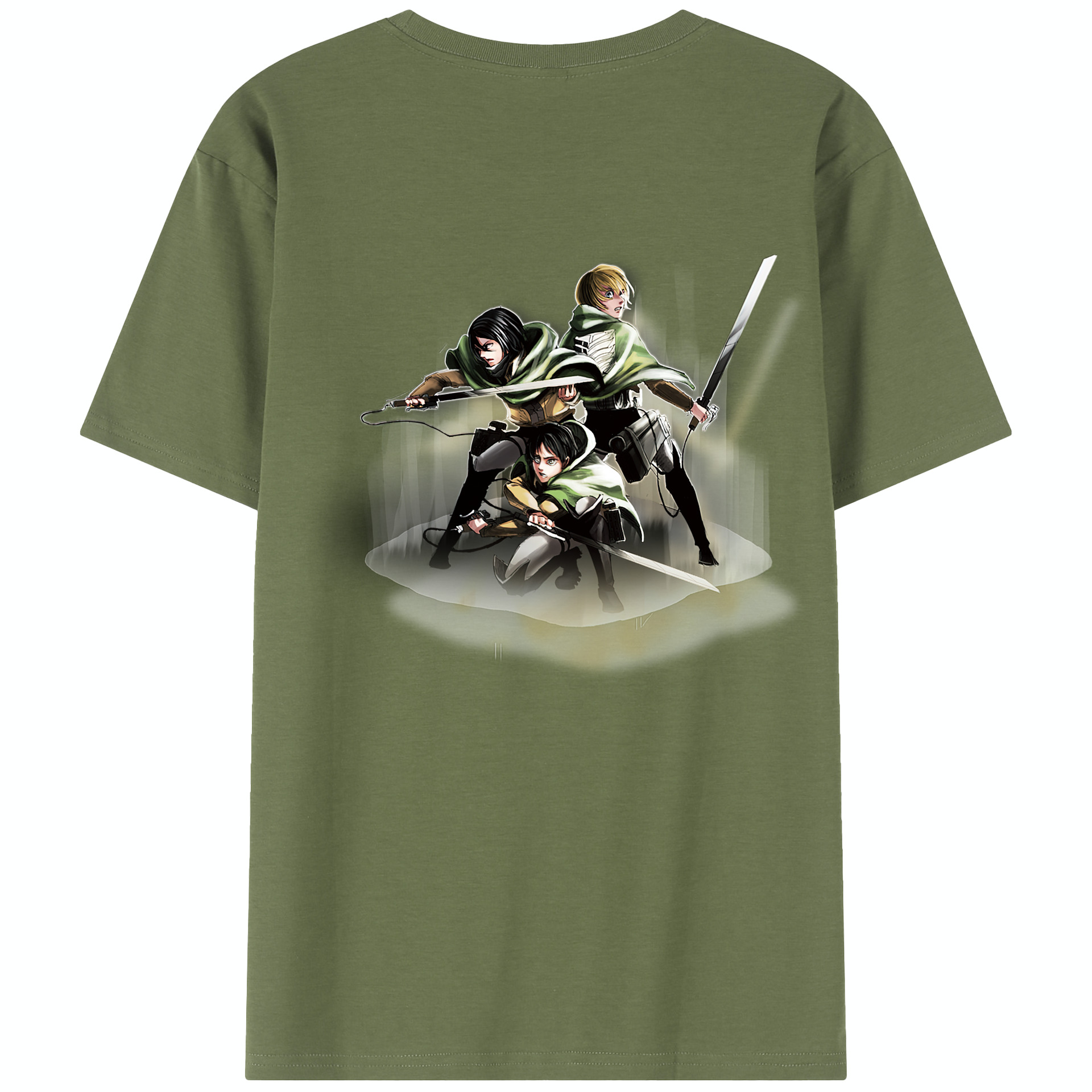 （画像用） 進撃の巨人 Attack on Titan 綿100％半袖Tシャツ（背面プリント）